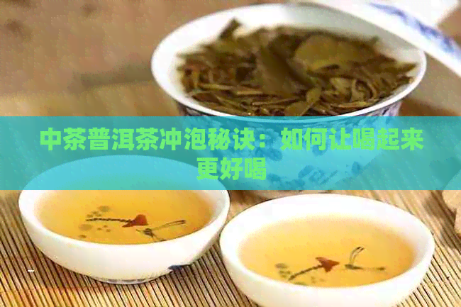 中茶普洱茶冲泡秘诀：如何让喝起来更好喝