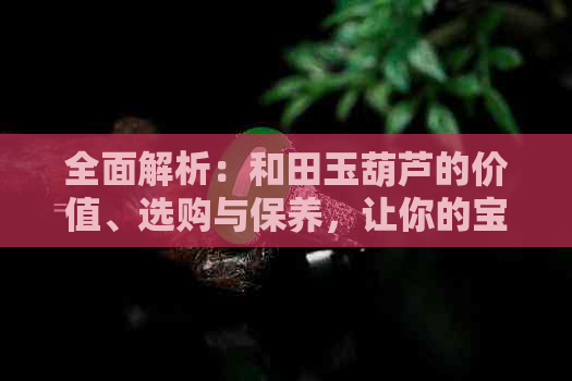 全面解析：和田玉葫芦的价值、选购与保养，让你的宝贝更值得收藏！