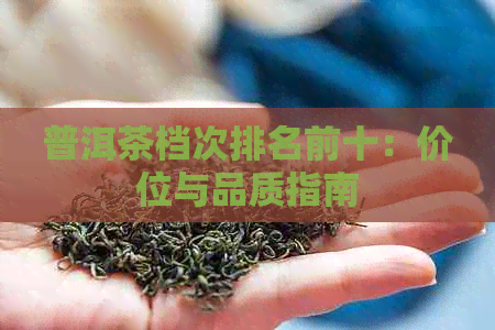 普洱茶档次排名前十：价位与品质指南