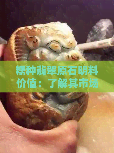 糯种翡翠原石明料价值：了解其市场价格及投资潜力