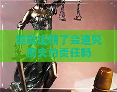 贷款逾期了会追究前夫的责任吗