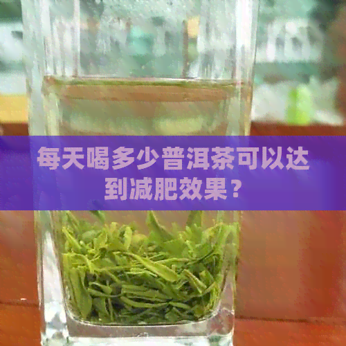 每天喝多少普洱茶可以达到减肥效果？