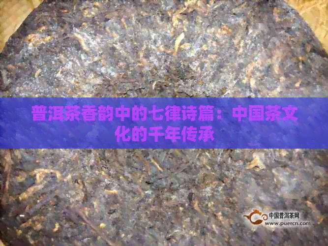 普洱茶香韵中的七律诗篇：中国茶文化的千年传承