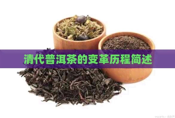 清代普洱茶的变革历程简述