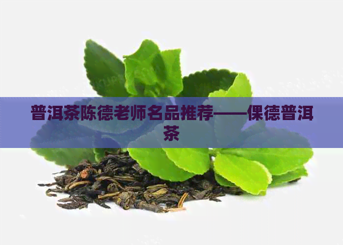 普洱茶陈德老师名品推荐——倮德普洱茶