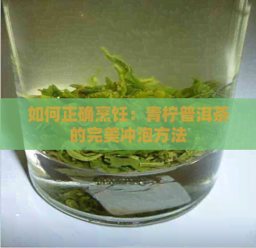 如何正确烹饪：青柠普洱茶的完美冲泡方法