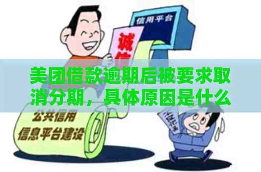 美团借款逾期后被要求取消分期，具体原因是什么？