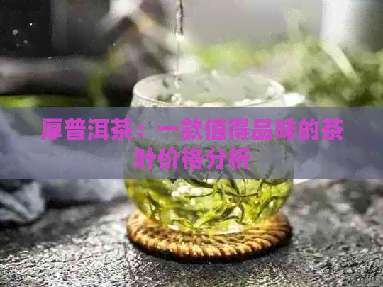 厚普洱茶：一款值得品味的茶叶价格分析