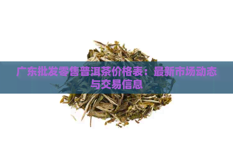 广东批发零售普洱茶价格表：最新市场动态与交易信息