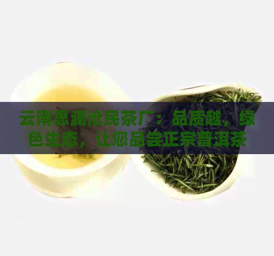 云南思澜沧民茶厂：品质越，绿色生态，让您品尝正宗普洱茶的完美之选