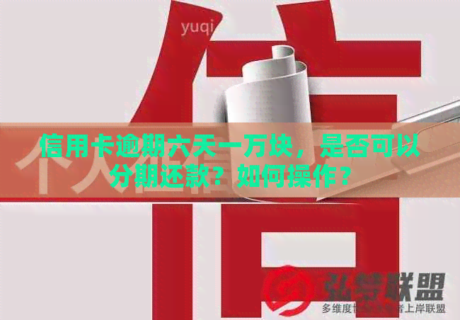 信用卡逾期六天一万块，是否可以分期还款？如何操作？