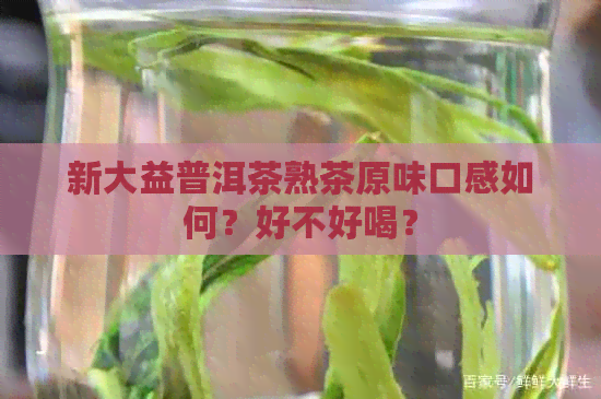 新大益普洱茶熟茶原味口感如何？好不好喝？