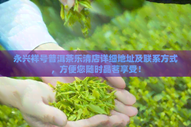 永兴祥号普洱茶乐清店详细地址及联系方式，方便您随时品茗享受！