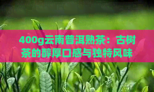 400g云南普洱熟茶：古树茶的醇厚口感与独特风味