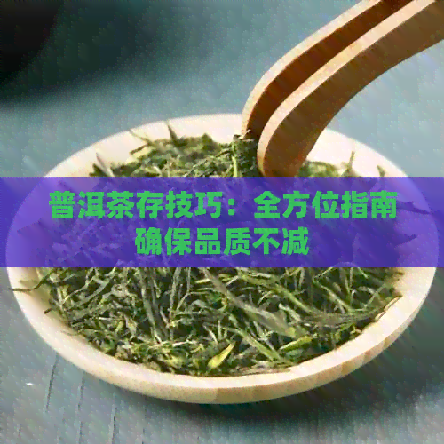 普洱茶存技巧：全方位指南确保品质不减