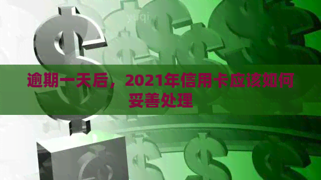 逾期一天后，2021年信用卡应该如何妥善处理