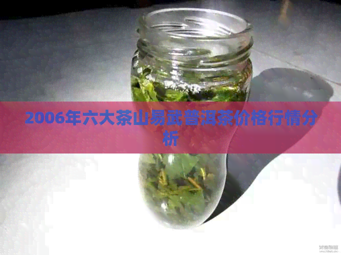 2006年六大茶山易武普洱茶价格行情分析