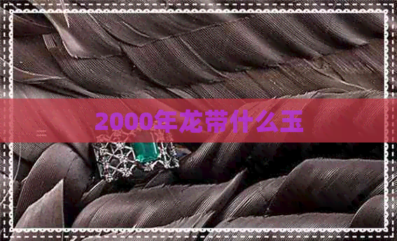 2000年龙带什么玉