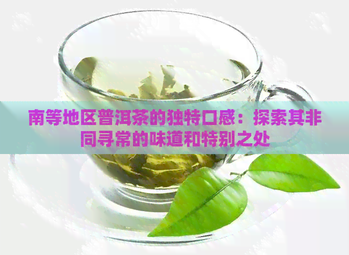 南等地区普洱茶的独特口感：探索其非同寻常的味道和特别之处