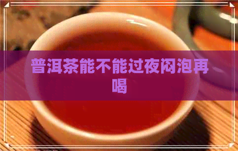 普洱茶能不能过夜闷泡再喝