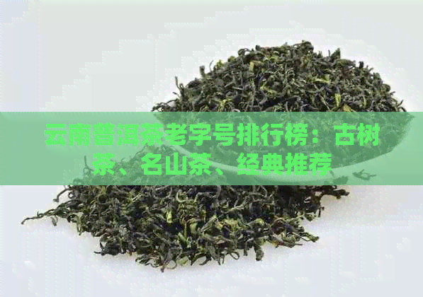 云南普洱茶老字号排行榜：古树茶、名山茶、经典推荐