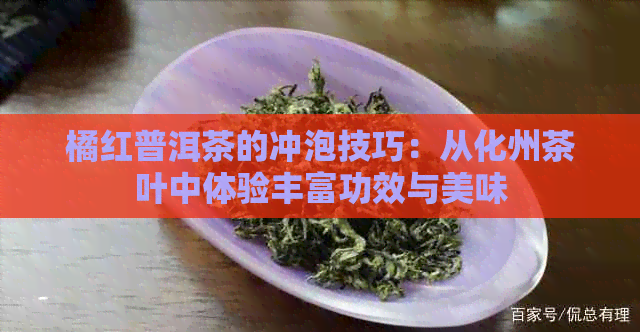 橘红普洱茶的冲泡技巧：从化州茶叶中体验丰富功效与美味