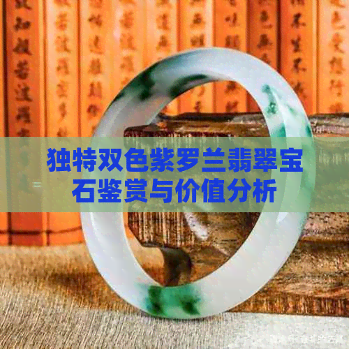 独特双色紫罗兰翡翠宝石鉴赏与价值分析