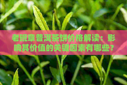 老班章普洱茶饼价格解读：影响其价值的关键因素有哪些？