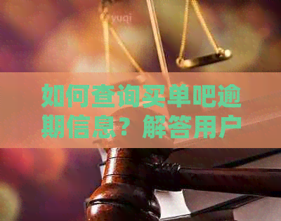 如何查询买单吧逾期信息？解答用户全面搜索需求，提供详细操作指南