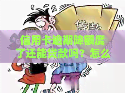 信用卡逾期降额度了还能贷款吗？怎么办？