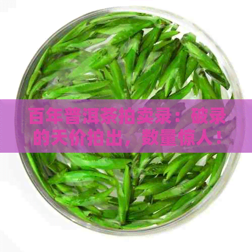 百年普洱茶拍卖录：破录的天价拍出，数量惊人！