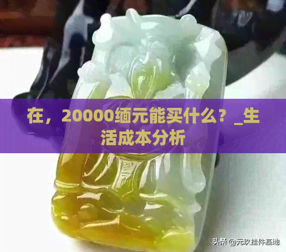 在，20000缅元能买什么？_生活成本分析