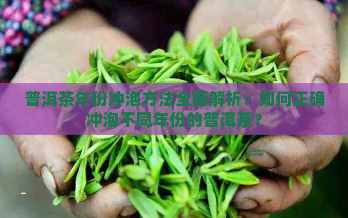 普洱茶年份冲泡方法全面解析：如何正确冲泡不同年份的普洱茶？