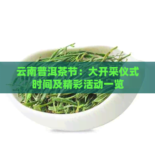 云南普洱茶节：大开采仪式时间及精彩活动一览