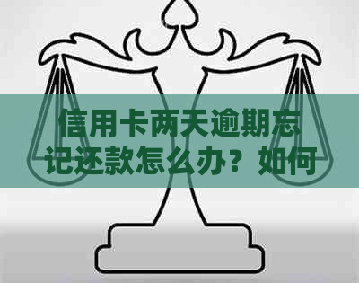 信用卡两天逾期忘记还款怎么办？如何办理？请给出解决方案。