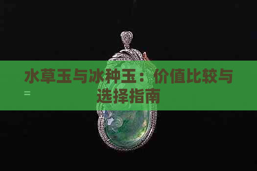 水草玉与冰种玉：价值比较与选择指南