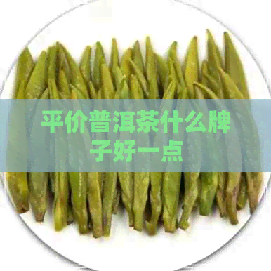 平价普洱茶什么牌子好一点