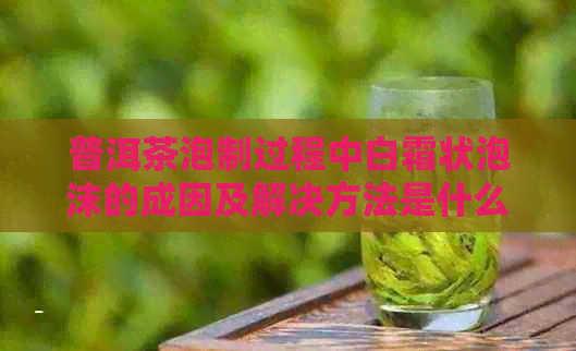 普洱茶泡制过程中白霜状泡沫的成因及解决方法是什么？