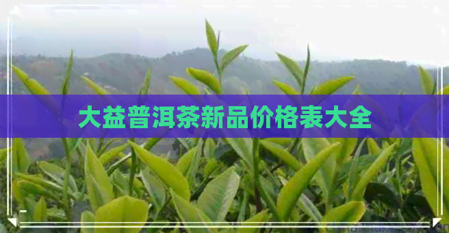 大益普洱茶新品价格表大全