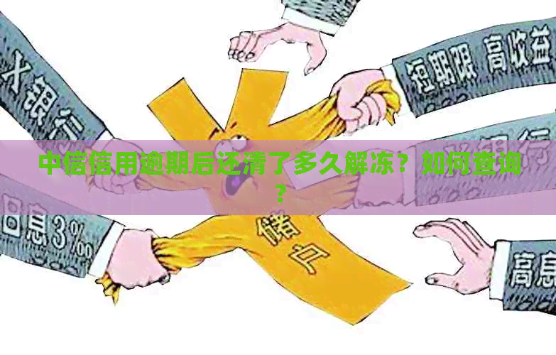 中信信用逾期后还清了多久解冻？如何查询？