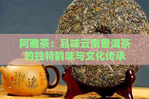 阿雅茶：品味云南普洱茶的独特韵味与文化传承