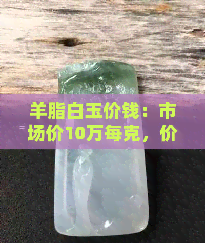 羊脂白玉价钱：市场价10万每克，价值昂贵吗？