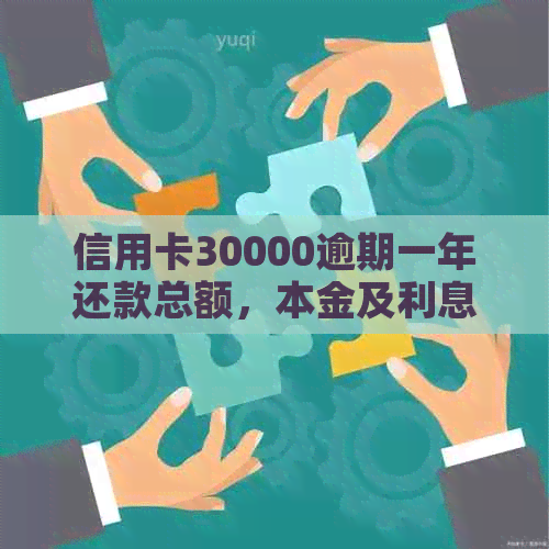 信用卡30000逾期一年还款总额，本金及利息计算