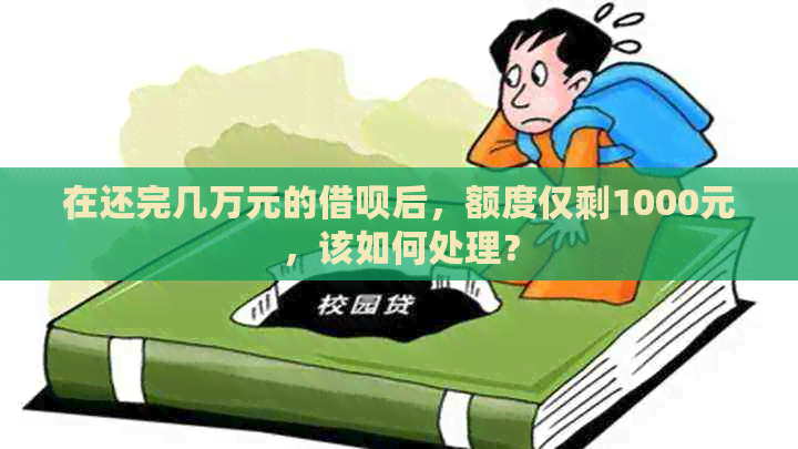 在还完几万元的借呗后，额度仅剩1000元，该如何处理？