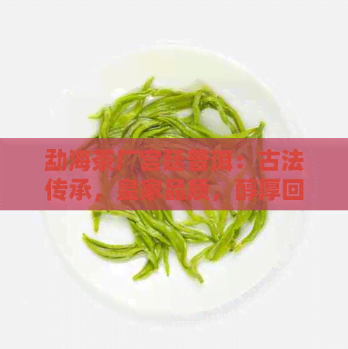 勐海茶厂宫廷普洱：古法传承，皇家品质，醇厚回，品鉴宴