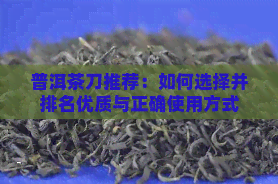 普洱茶刀推荐：如何选择并排名优质与正确使用方式