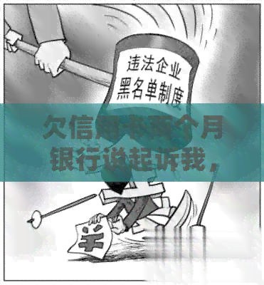 欠信用卡两个月银行说起诉我，我该怎么办？