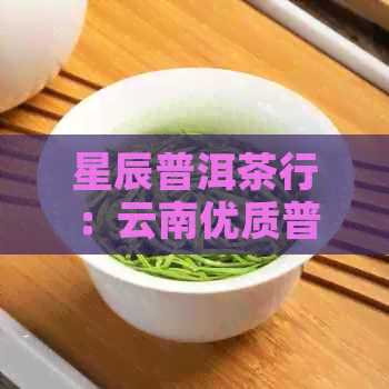 星辰普洱茶行：云南优质普洱茶价格、茶叶与茶，拼多多购买星辰普洱茶