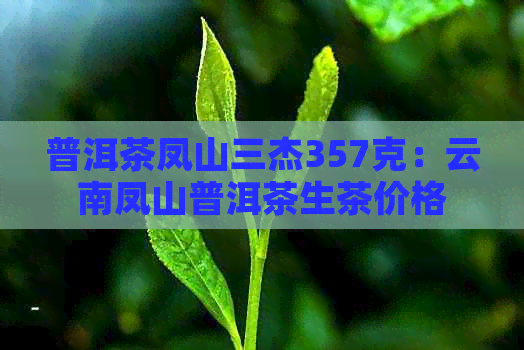 普洱茶凤山三杰357克：云南凤山普洱茶生茶价格