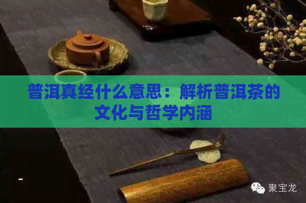 普洱真经什么意思：解析普洱茶的文化与哲学内涵